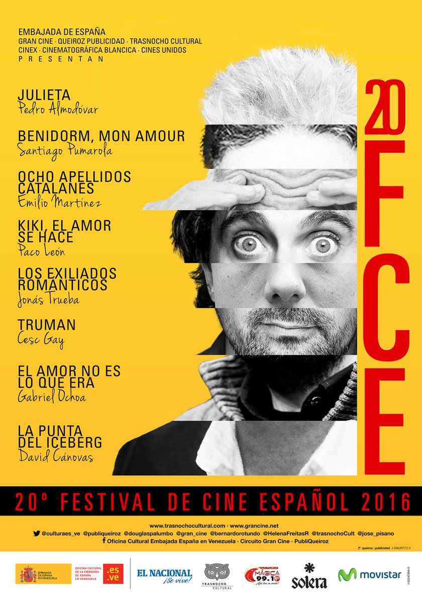 MovidaCaracas's tweet photo. .#Cine #FestivalCineEspañol2016 8 excelentes películas invaden las salas del país, no te las pierdas @Gran_Cine @trasnochocult @publiqueiroz https://t.co/52cJtOrEjY