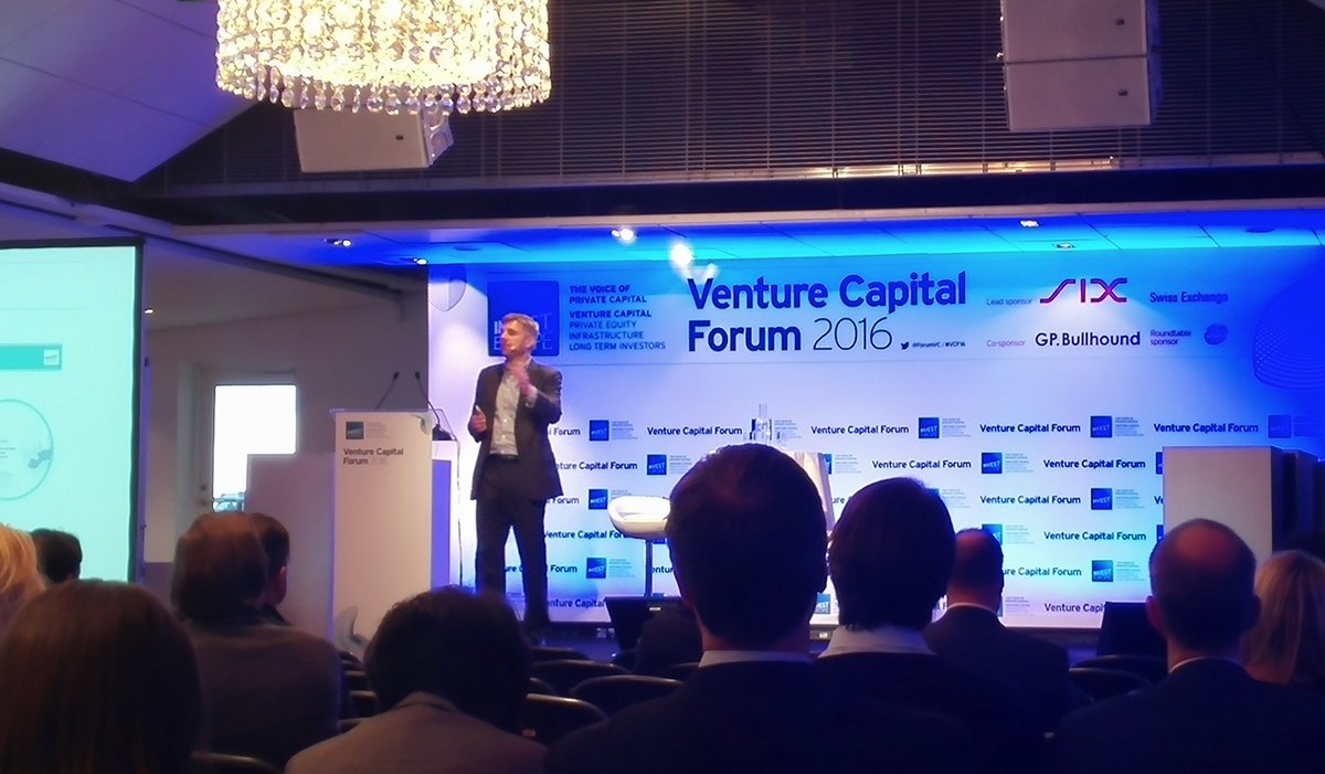 InvestEuropeEU's tweet photo. Our CEO @MCollinsEU takes to the stage at #VCF16 https://t.co/AXIS61bWko