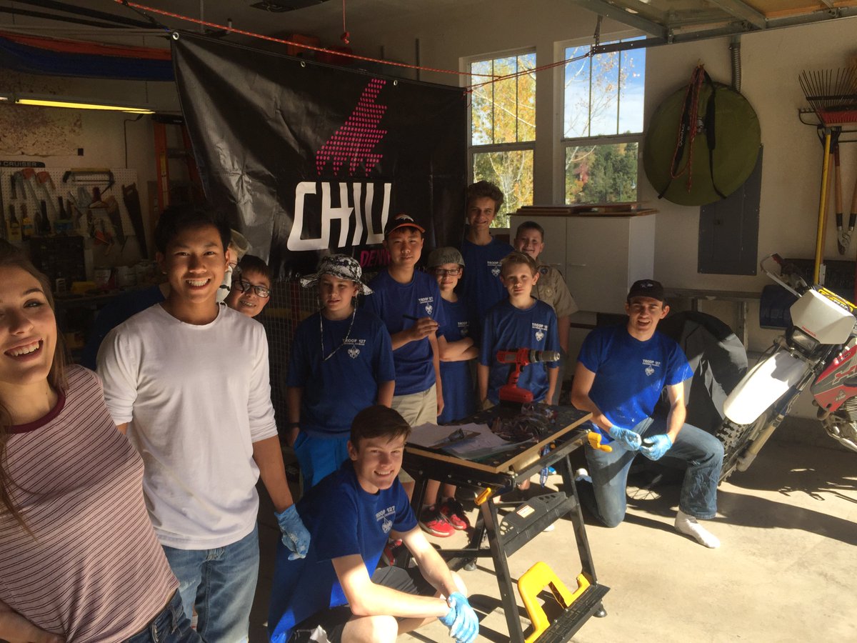 chill_denver's tweet photo. A huge shoutout to @boyscouts troop 126 and the Eagle Scout project for @chill_denver .  The @ChillFoundation is so thankful 4 your service. https://t.co/Y9itj3xMot