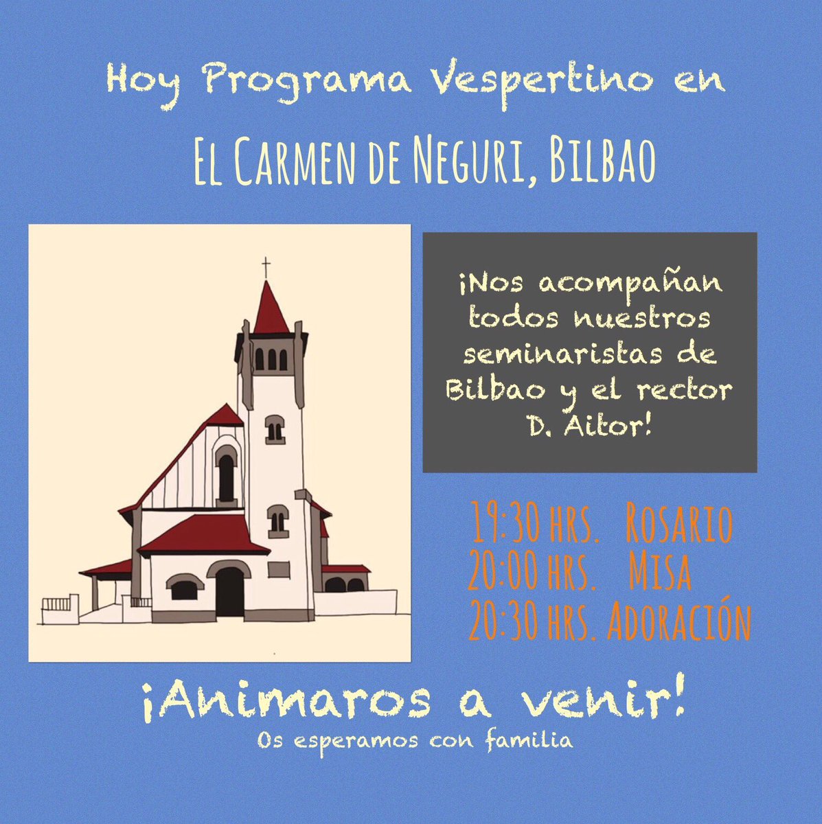 OswaldoYArce's tweet photo. #Agenda #SalveEnDirecto
#ProgramaVespertino en #ElCarmenDeNeguri #Bilbao
#AdoroLosJueves https://t.co/PeXNDIBQCV