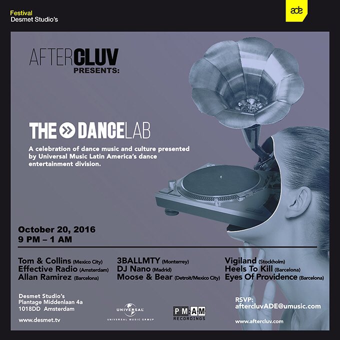 3BallMTY's tweet photo. #THEDANCELAB #ADE16
@ Desmet Studio's
RSVP: aftercluvADE@umusic.com https://t.co/VywTzPGAeI