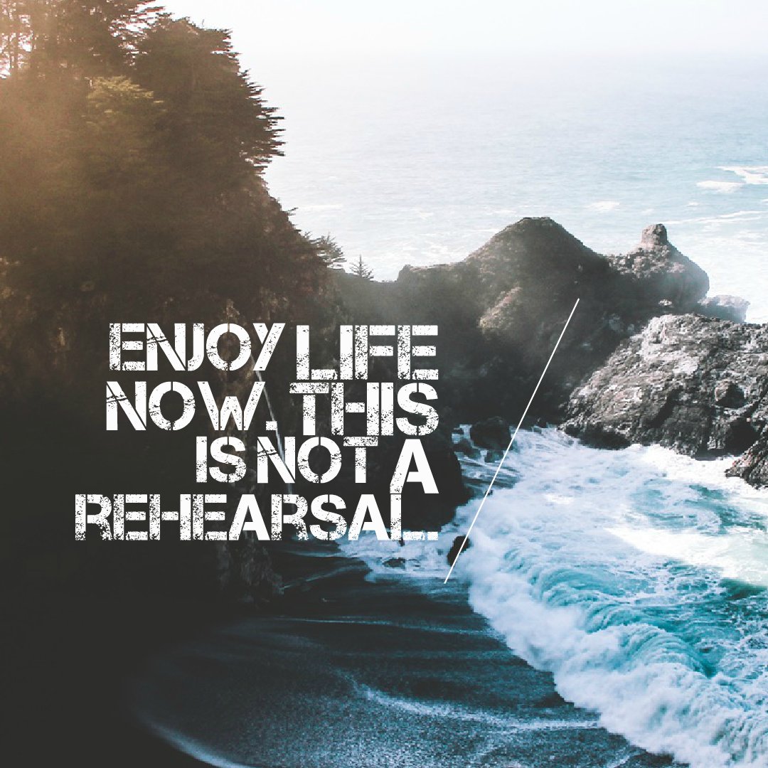 FitFlashApp's tweet image. Enjoy life now. This is not a rehearsal.