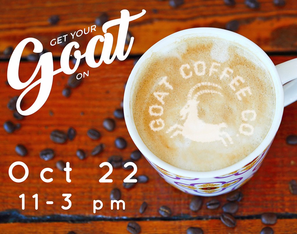 Get Your Goat On this Saturday!!! Bring the kiddos &amp; hang out with live Goats, bunnies, ducklings &amp; chicks 11-3pm 🐐