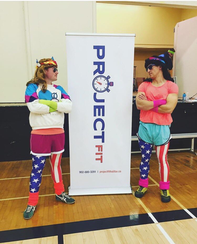 projectFitHfx's tweet photo. #TBT to last week when @Mikey_606 and @jackhanratty rocked the 80's workout night at @dalhousie_university as a fundraiser for #MOSHA https://t.co/uRfmKJqoMn