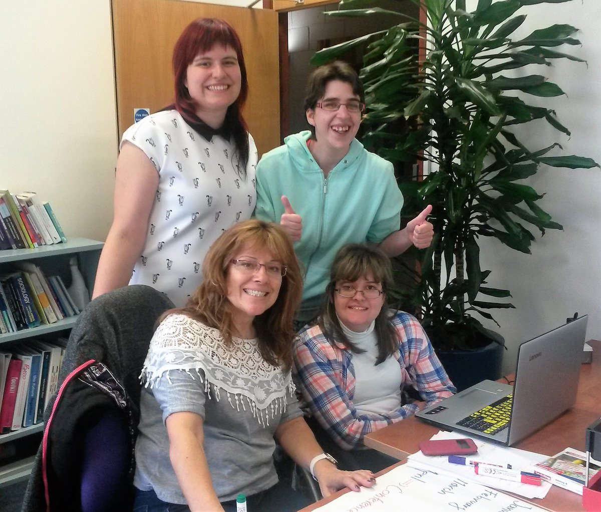 BestBuddiesUK's tweet photo. Jenny and Jodie from #BestBuddies #Cambridge working on exciting things today with Maria and Bara (from Czech!) :) #mindfulofthegap https://t.co/wugdPE9FdP