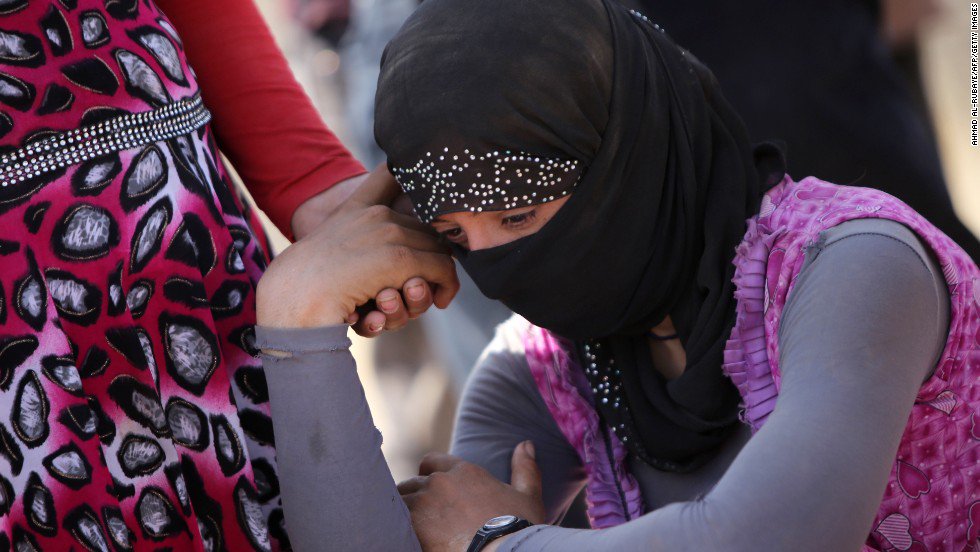 cnni's tweet image. ISIS has moved dozens of Yazidi women it has enslaved out of Mosul, Iraq, human rights group says cnn.it/2e9RvkR