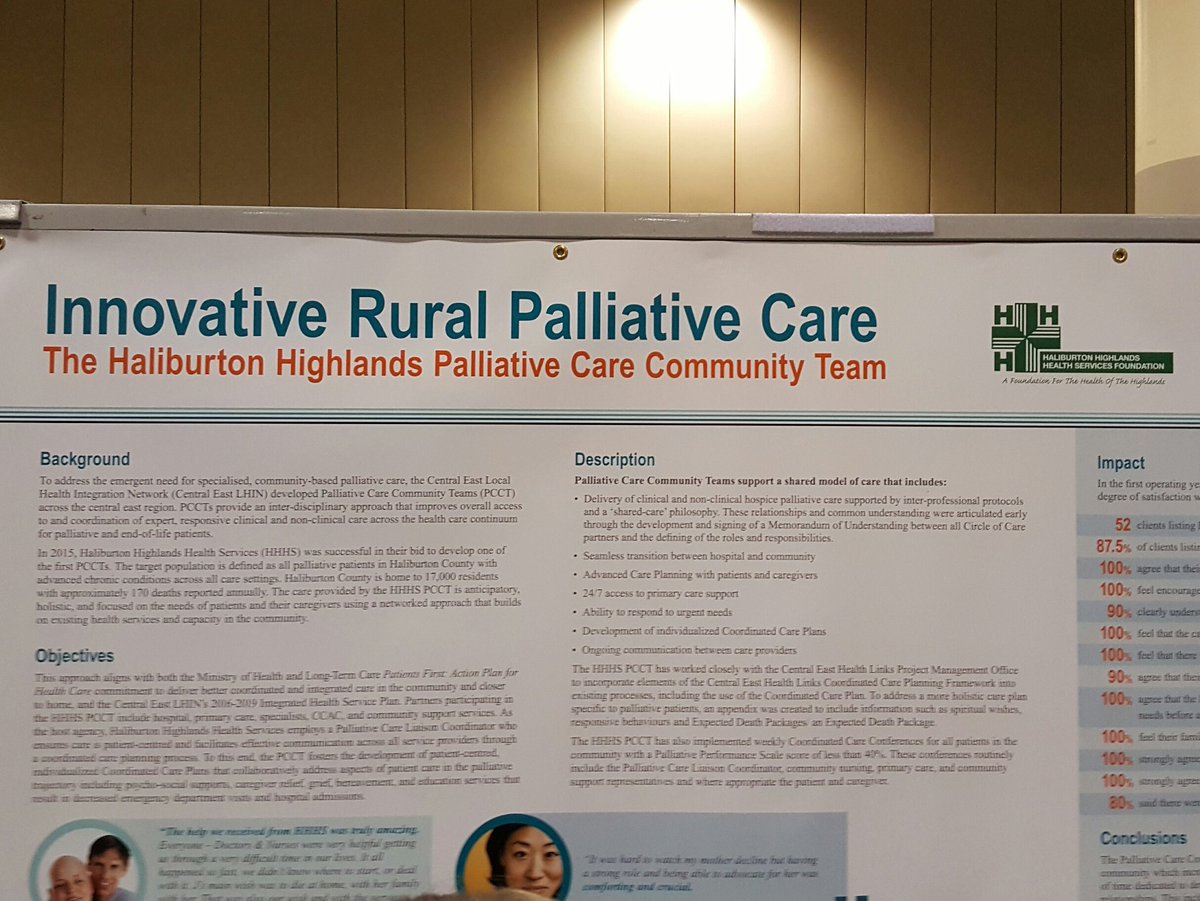 Nice to see progress in rural palliative care on display at #HQT2016 @CentralEastLHIN #HHHS #palliative #ruralhealth