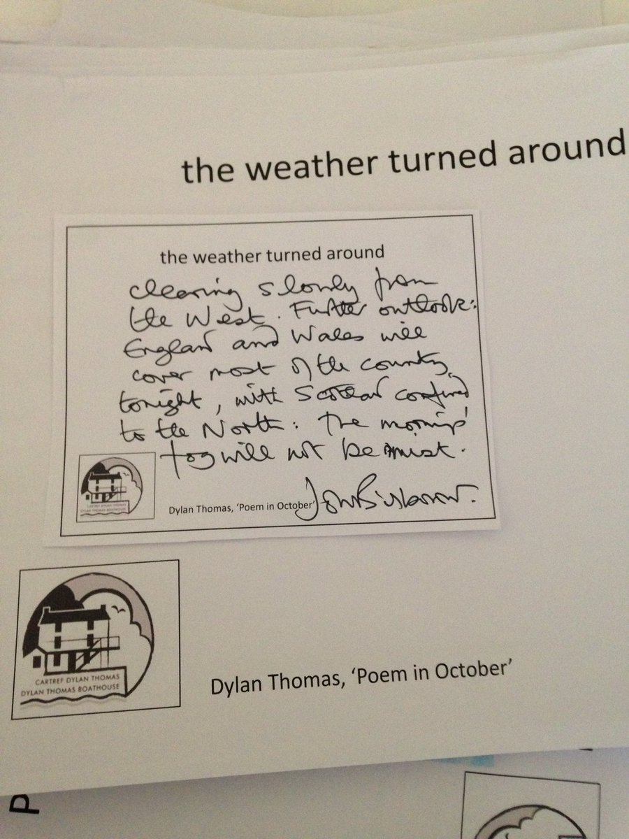glynfedwards's tweet photo. Some of imagery from this afternoon at #dylanthomas Boathouse in #laugharne #poeminoctober https://t.co/glVZXi253Y