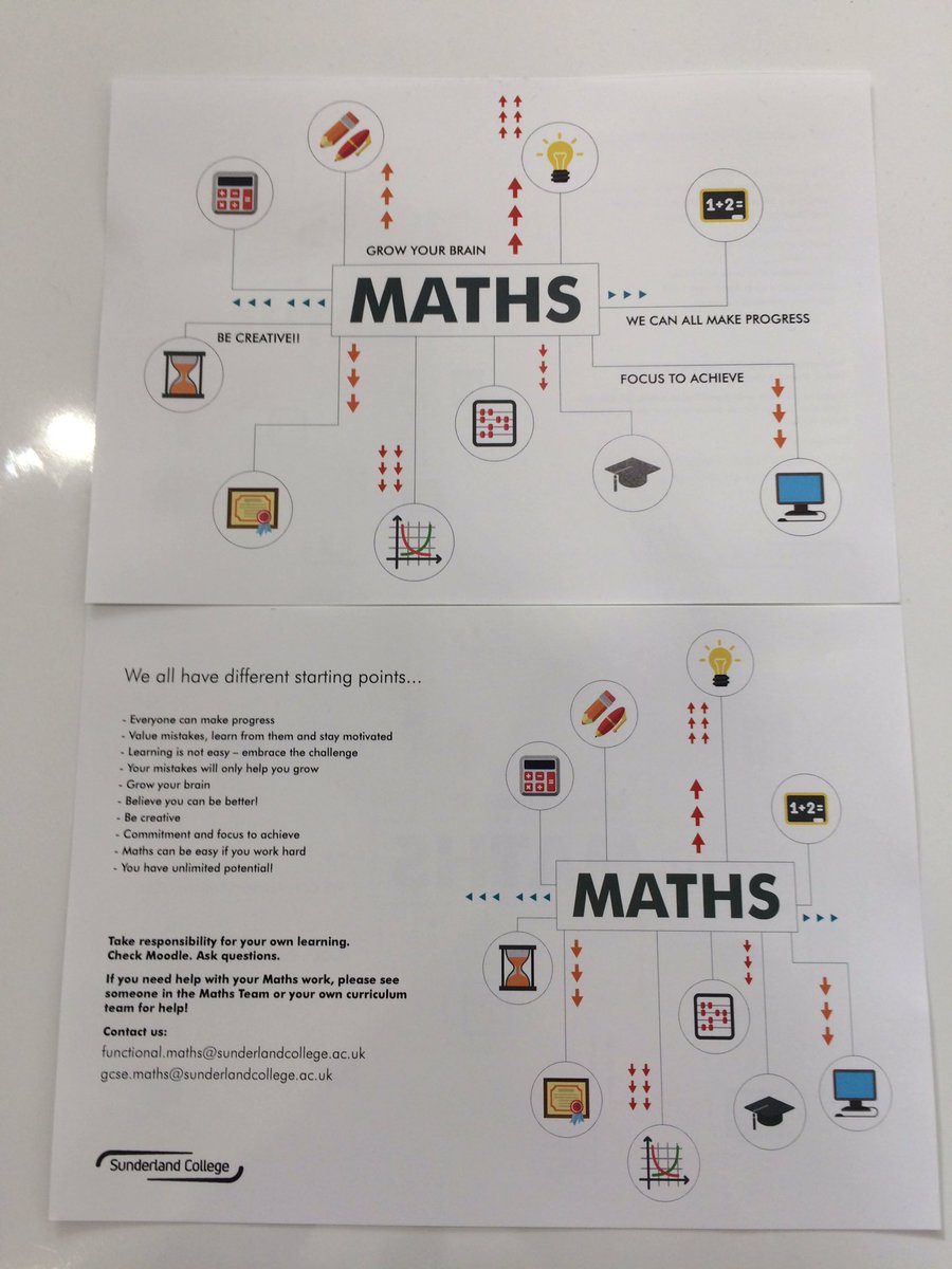 VikkieMorton's tweet photo. Maths @sunderlandcol #growyourbrain #becreative #focustoachieve #wecanallmakeprogress https://t.co/cGT6msBcoo