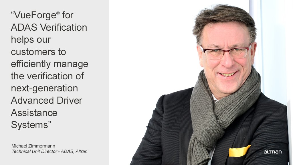 CapgeminiEngUK's tweet photo. At #AESIN2016, Technical Unit Director for #ADAS @Altran Michael Zimmermann presents VueForge® for ADAS Verification https://t.co/Igm5Yu60eO https://t.co/OnOBAQjqZ3