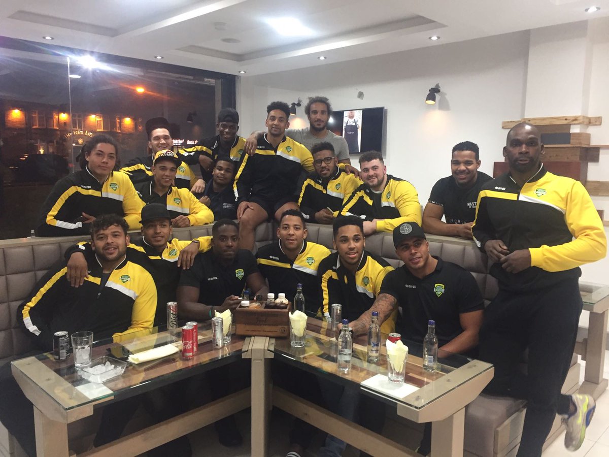 FoodFusionDine's tweet photo. @visitBradford the @UKReggaeCrocs Jamaica rugby team playing @WalesRugbyL this week stopped off at @FoodFusionDine Bradford last night https://t.co/T9TskH0cH9