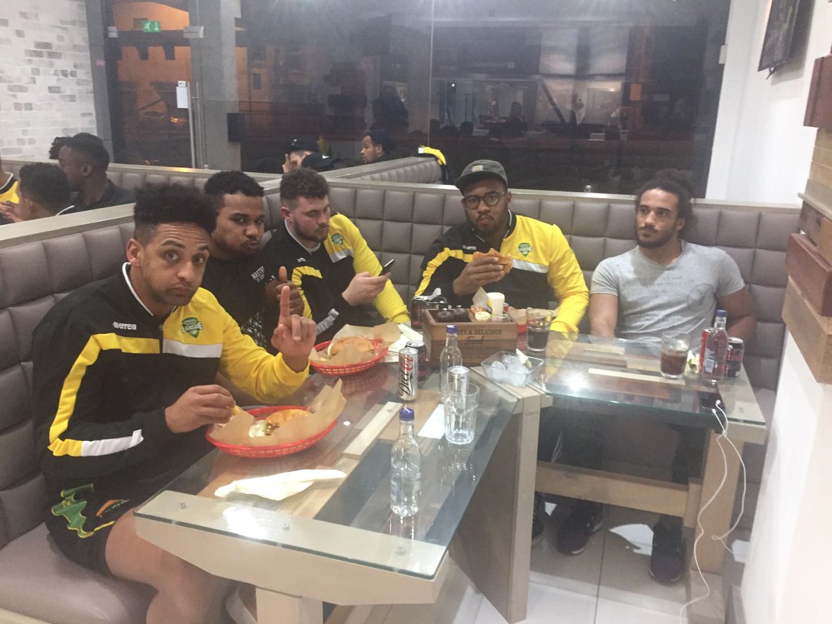 FoodFusionDine's tweet photo. @visitBradford the @UKReggaeCrocs Jamaica rugby team playing @WalesRugbyL this week stopped off at @FoodFusionDine Bradford last night https://t.co/T9TskH0cH9