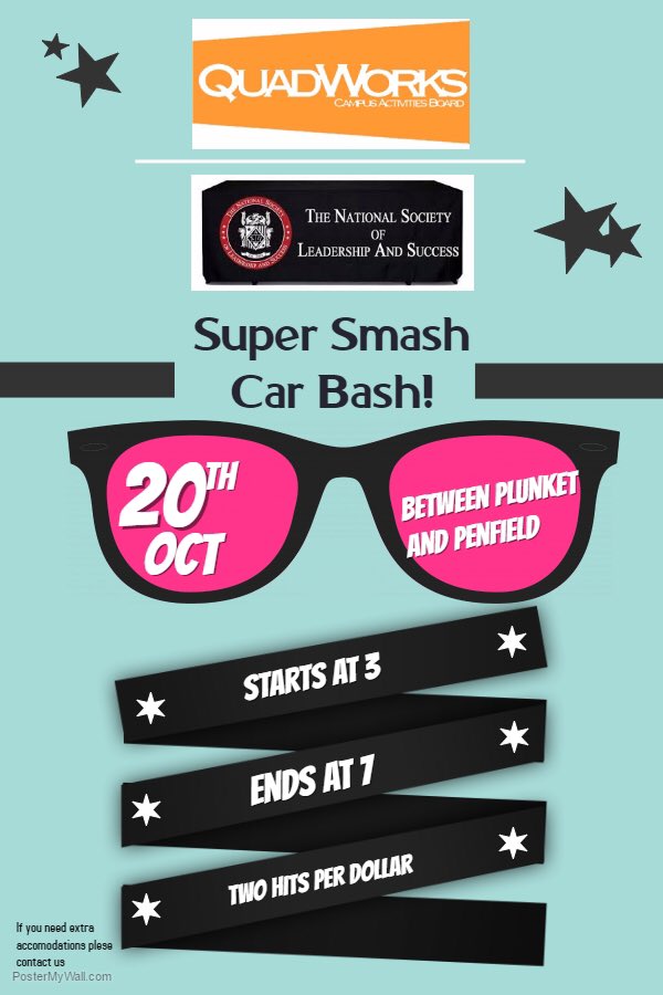 MercerNSLS's tweet photo. The Car Bash is today from 3-7pm! Members, be sure to bring your friends! https://t.co/F46Ud9SEPz