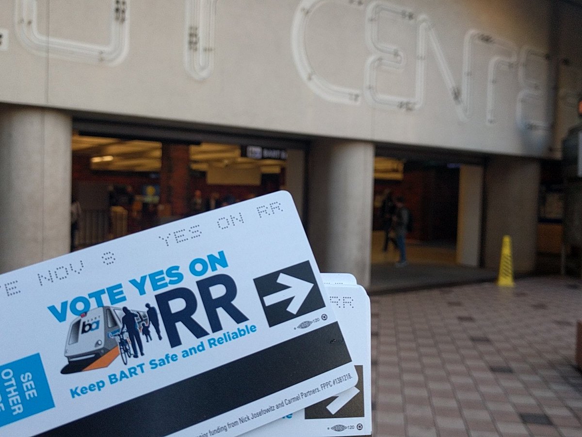Another day, another #bartblitz! Lots of people saying they'll vote yes to improve their commute. will you? <a href="/yesforbart/">YES on Measure RR</a>