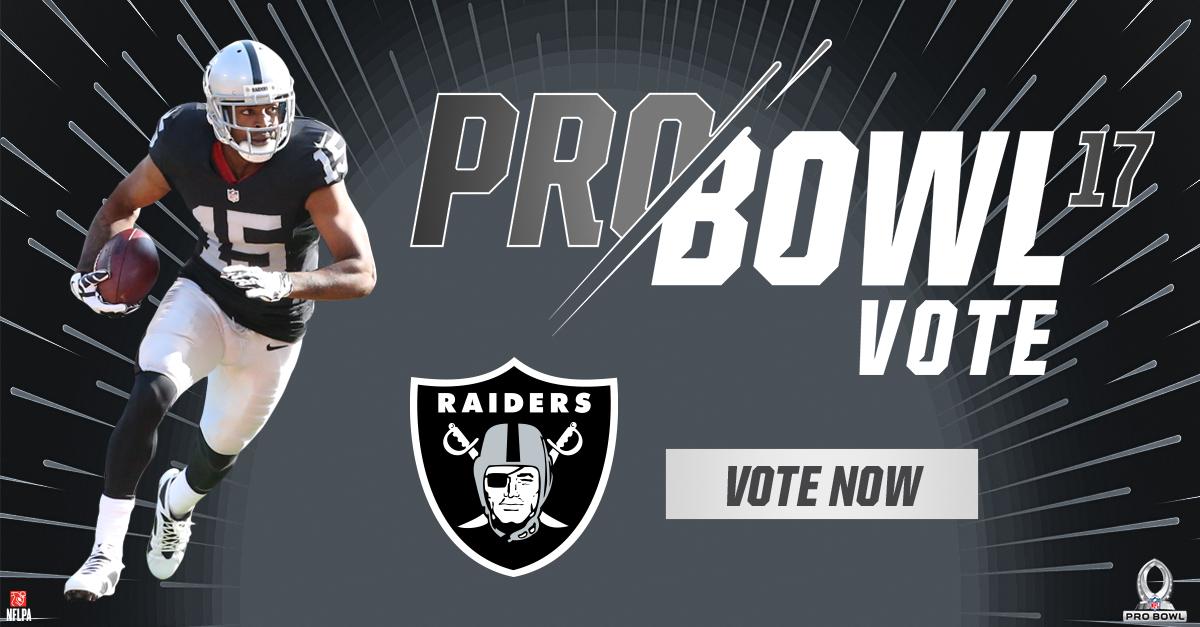 Raiders's tweet photo. #RaiderNation, help send your favorite players to the 2017 Pro Bowl!

Vote here: https://t.co/8tWKBPOBsq https://t.co/4g4Go1FXsK