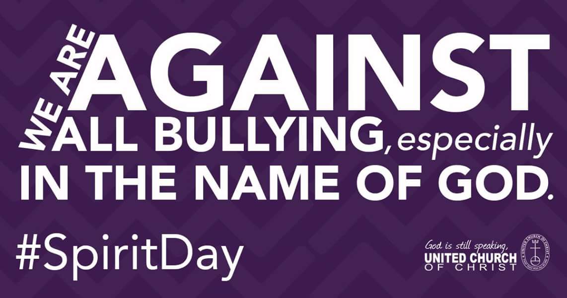 CalledOutUCC's tweet photo. Take the pledge and make a stand against bullying and support #LGBTQyouth. #spiritday 
#ucc https://t.co/QSkxIoYMTI https://t.co/bQRYPvhqxn