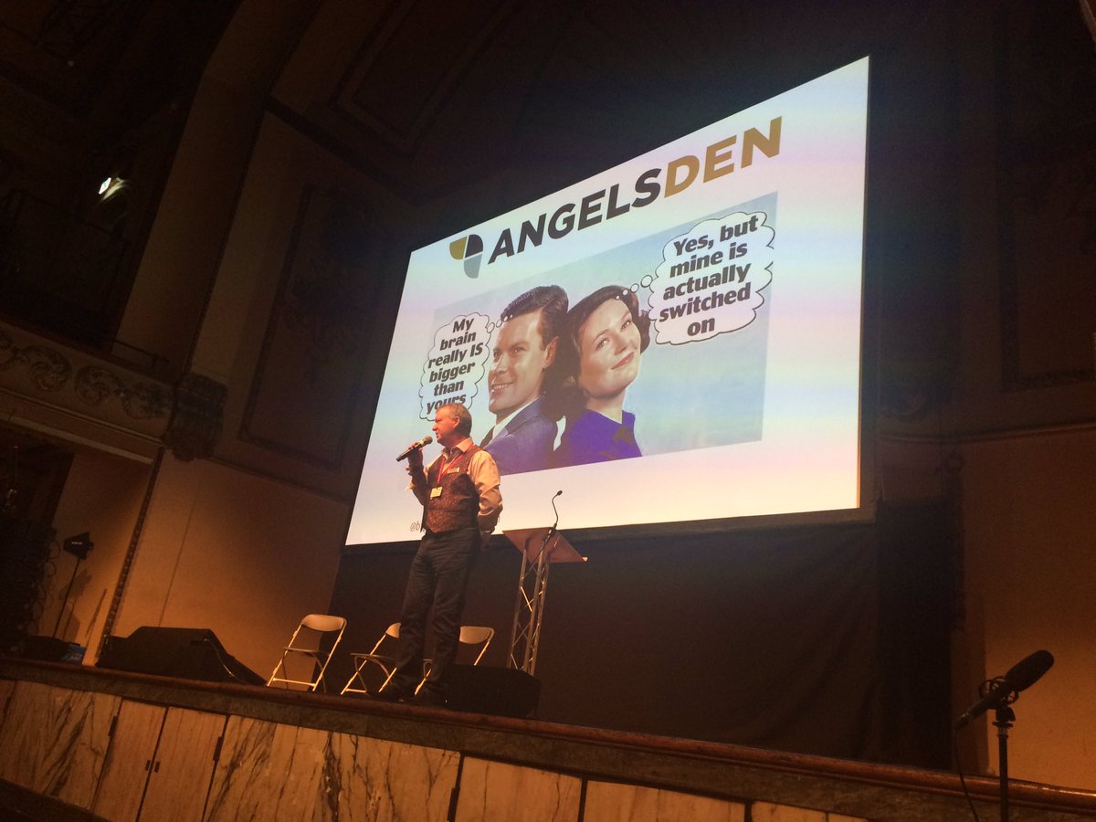 daisyrosel's tweet photo. 'Women don't feel the need to bullshit' - totally behind the last talk from @BillMorrow at #crowdfest2016 #crowdfunding https://t.co/zUqUfaEQNR