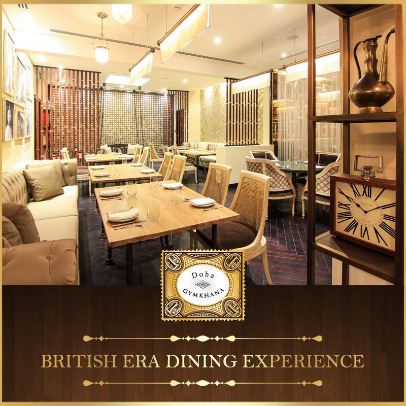 DohaGymkhana's tweet photo. Let time stand still as you enjoy the regal decor of Doha Gymkhana while feasting on the finest Indian Cuisine
#BritishEra #Interiors https://t.co/b37IzQFfq9