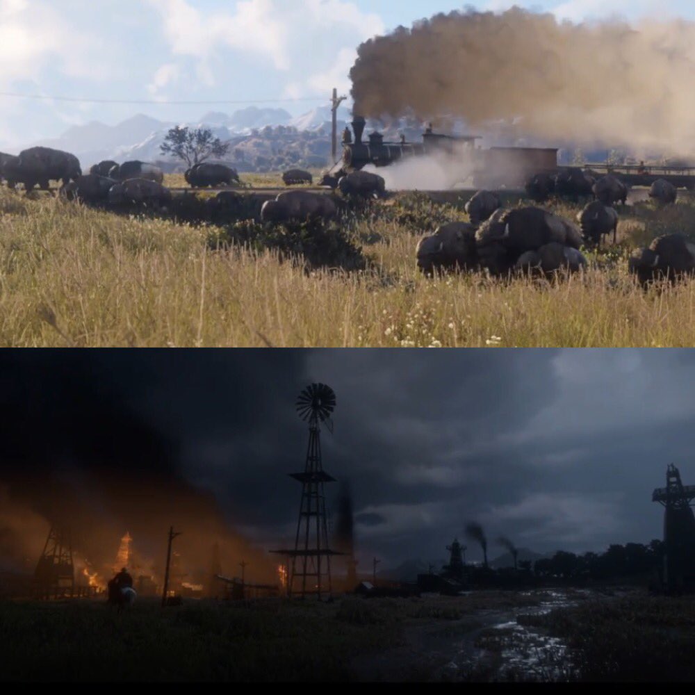 XboxArabs's tweet photo. صور من عالم لعبة #red_dead2 وباين التنوع بالعالم ، وواضح بالعرض أن اللعبة محافظه على منهجها القديم ونفس أسلوب العب .
#جيمرز #اكسبوكس_العرب https://t.co/3DLyg51HQg