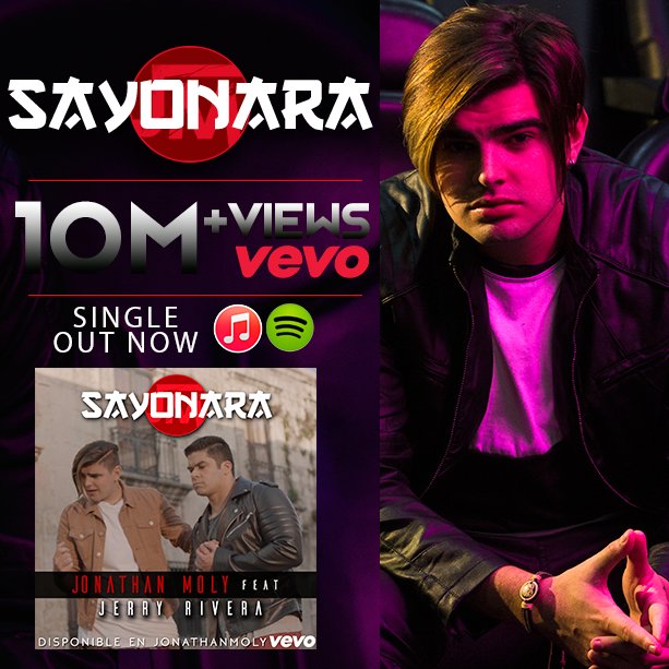 JonathanMoly's tweet photo. #SAYONARA #10MILLONES papa VAMOOOOOOOOOOOS con todo gracias por el apoyo mi gente  https://t.co/5h94b9kmIa https://t.co/5LpVenoCis