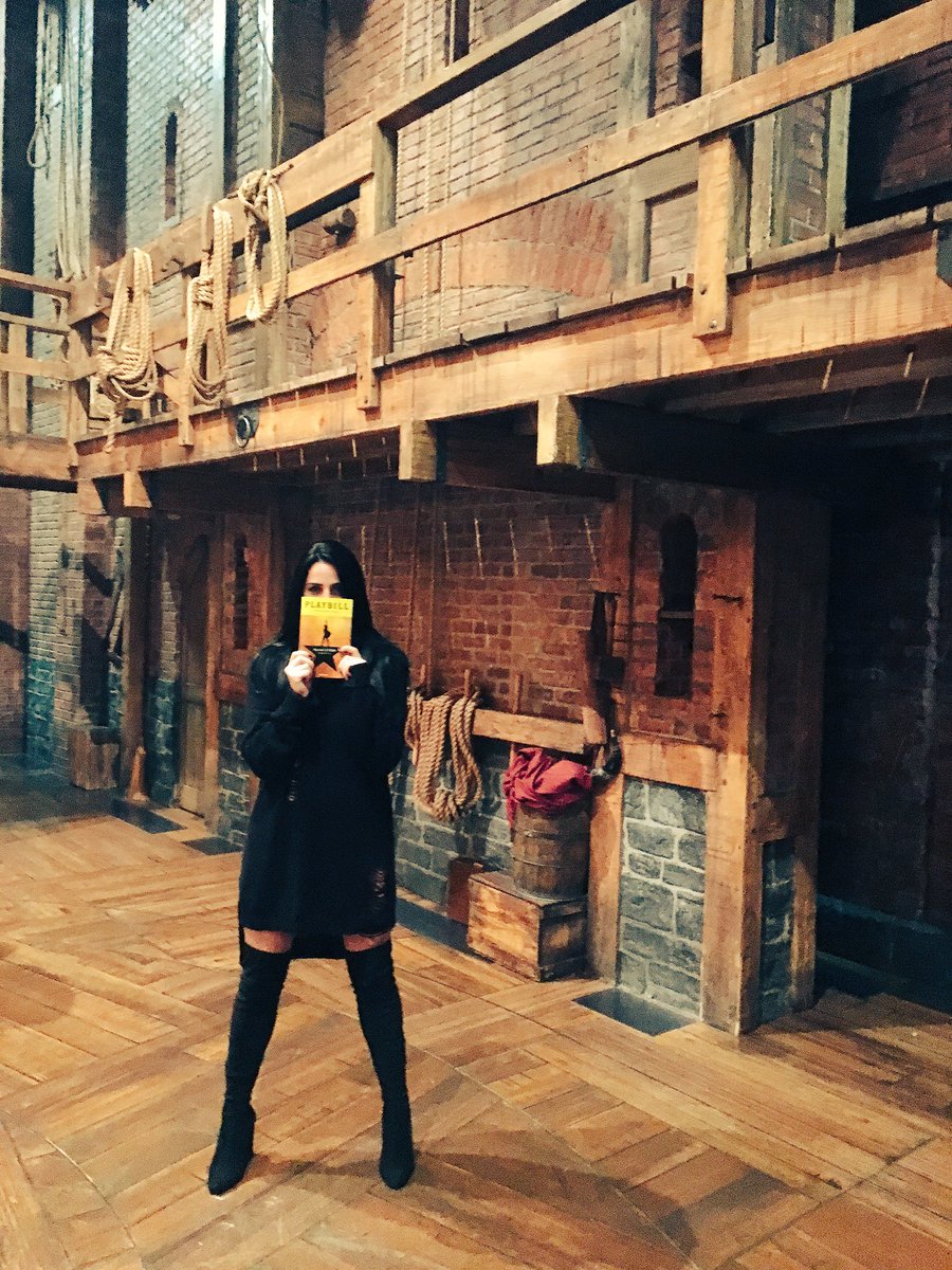 SydneyWeymouth's tweet image. You can't see it, but I'm actually crying behind that Playbill. @HamiltonMusical #Hamilton #notreallife