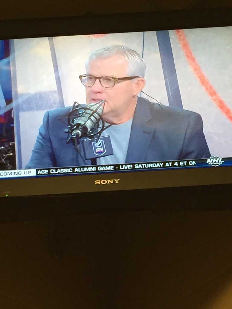 RussoHockey's tweet image. Like my early years, I&apos;m learning so much from @DougMaclean above my press room cubicle