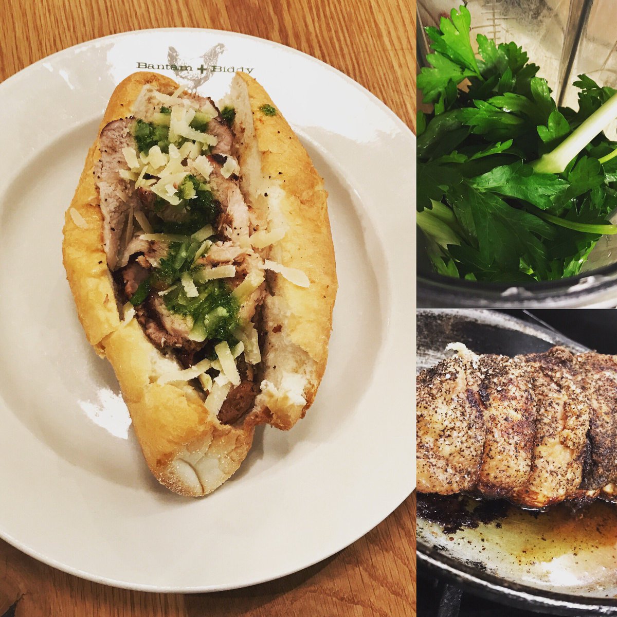 bantamandbiddy's tweet photo. Our @LenoxSqMall special today! Slow roasted pork, chimichurri &amp; fresh parmesan served on a toasted hoagie roll. Drooling yet? #LenoxLunch https://t.co/5cJNJMnpQ6