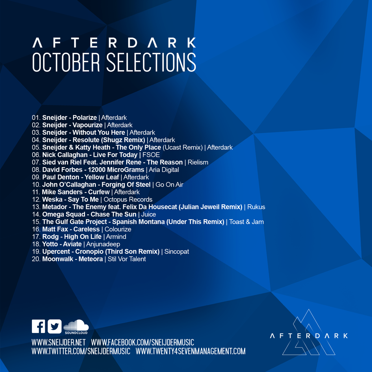 Afterdark October Selections .. What Im feeling atm @afterdarkrec #GoodMusic https://t.co/Z6Up6eMpeh