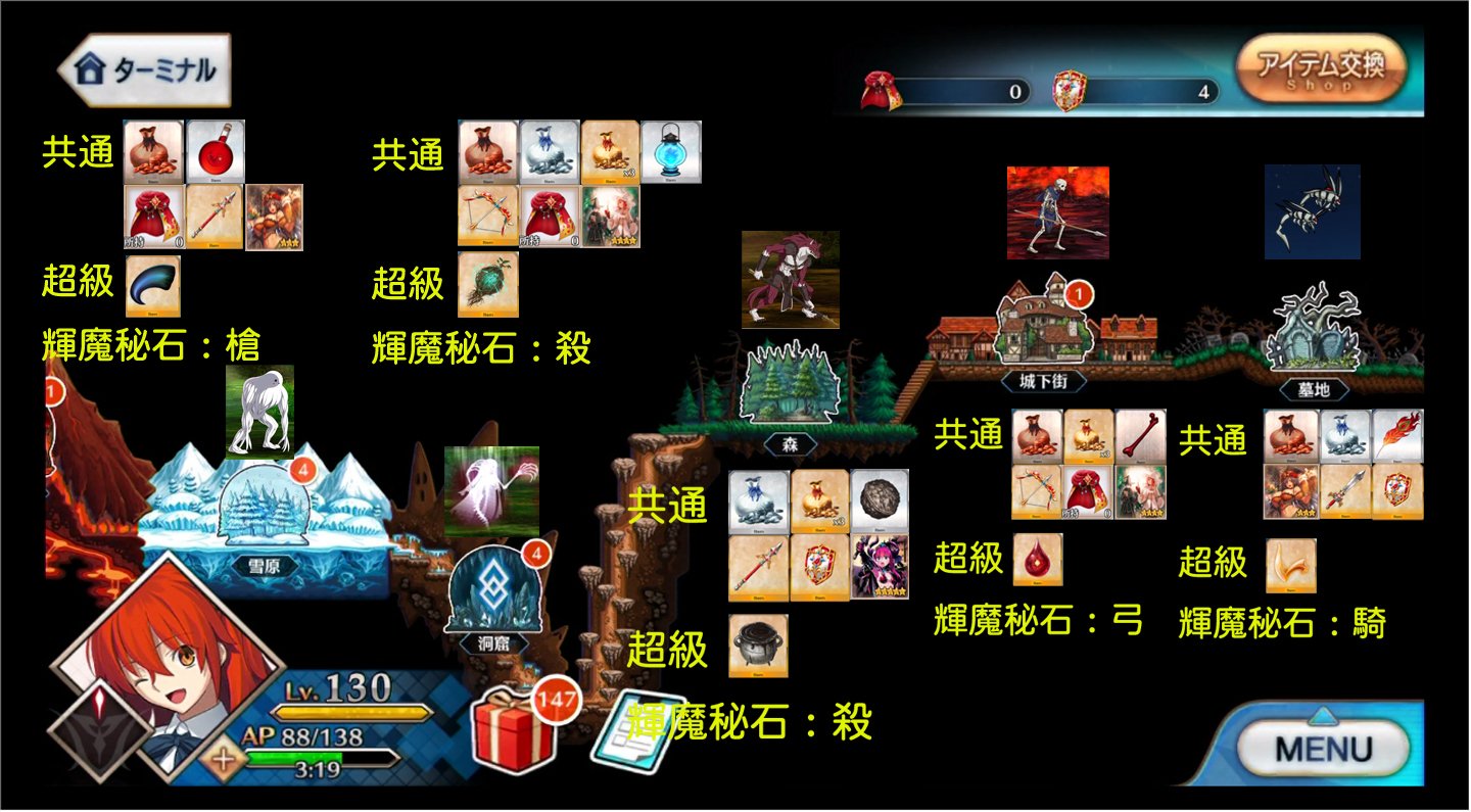 Siroro Eternal ヘブバン Fgo ハロウィン 魔界村イベント 溶岩 城門ドロップ一覧まとめ エリちゃん礼装ドロップ情報追加しました 間違いや新情報あったらりぷください Fgo T Co W69snjkfyq Twitter