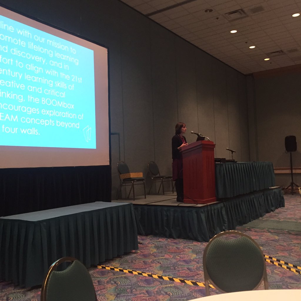 @amyhlibrarian presenting on <a href="/skokielibrary/">Skokie Public Library</a>'s amazing BOOMbox #ILAAC16