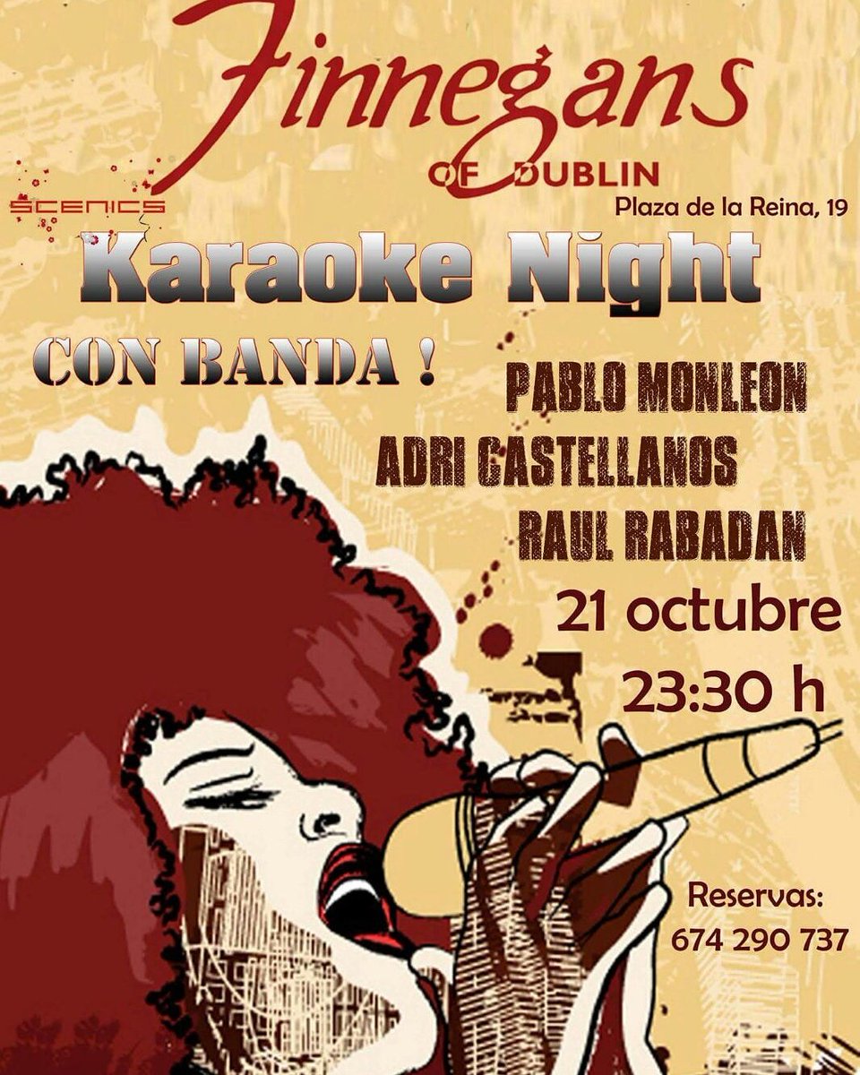 FinnegansVLC's tweet photo. ¿Te vas perder un karaoke con músicos de verdad? ¿Quieres sentirte como una/o cantante de verdad? #valencia #karaokeplane https://t.co/Bdsyj002wT