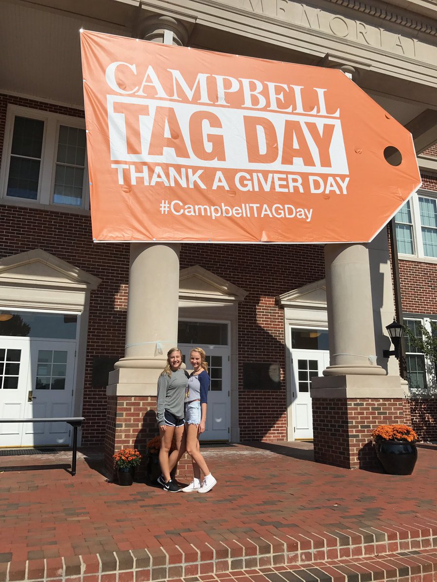 aye3721's tweet photo. So thankful for all the donors who make it possible to attend such an amazing university #CampbellTAGDay @_victoriacarte https://t.co/apMV288DA8