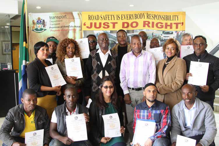 KZNTransport's tweet photo. Department issues driving school operators with registration certificates. Read more at https://t.co/sGPD5iZrEi #OTM2016 https://t.co/1t6Zf4Iecu