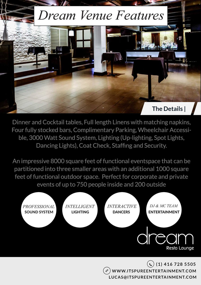 ItsPureEnt's tweet image. Dream BIG without breaking the bank! We have exclusive deals with @DreamRLounge for all your party and Mitzvah needs! #itspureentertainment