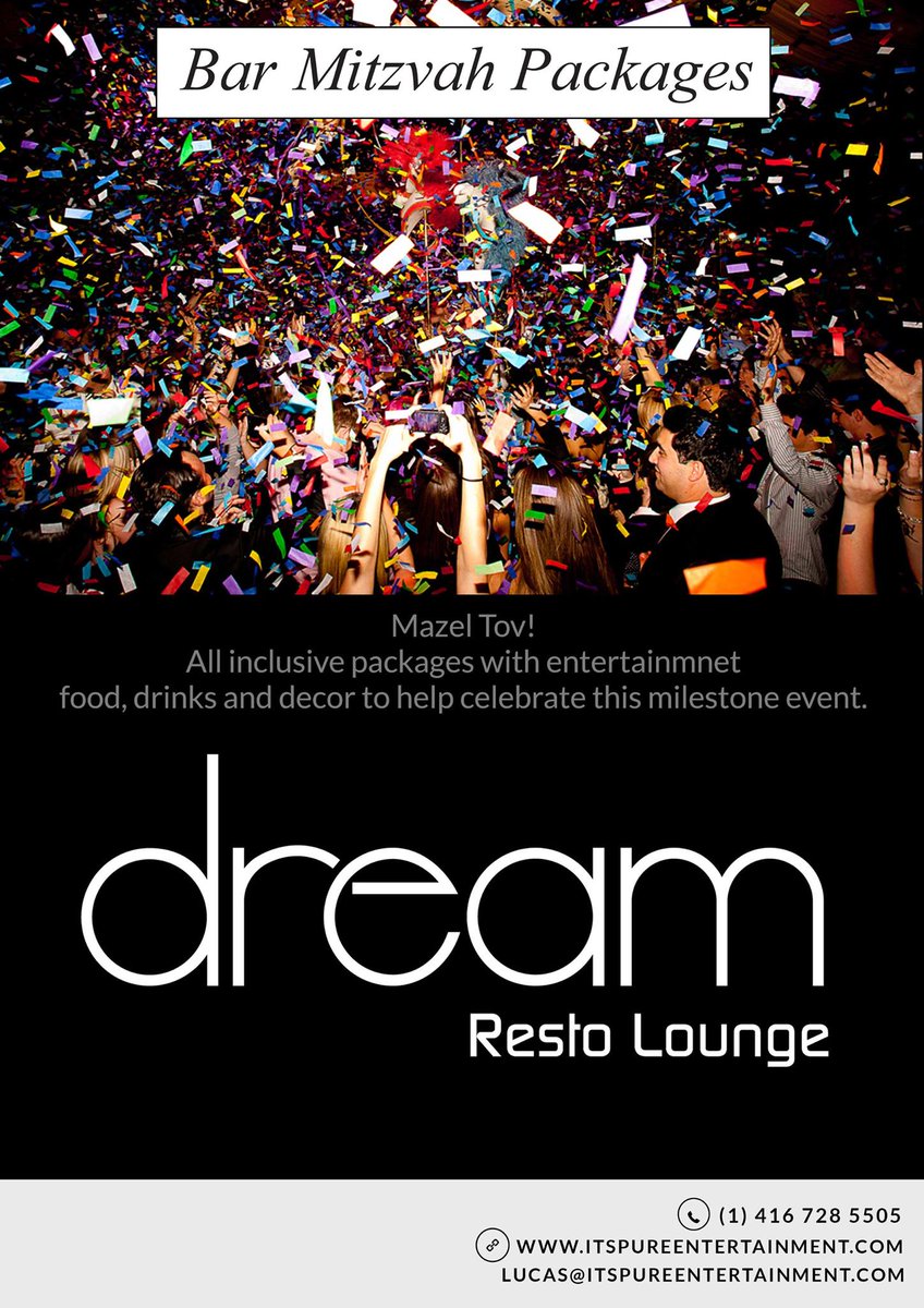 ItsPureEnt's tweet image. Dream BIG without breaking the bank! We have exclusive deals with @DreamRLounge for all your party and Mitzvah needs! #itspureentertainment