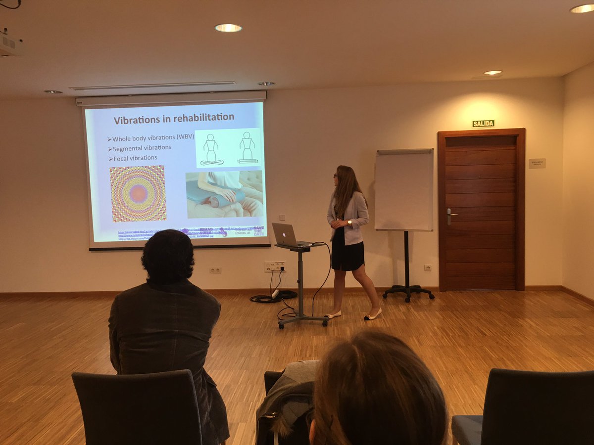 UCLAspireCreate's tweet photo. Tijana delivered "vibrating" talk @ICNR2016 on cortical &amp; muscle responses to vibrotactile stimulation for spasticity #ICNR2016 @Health_Eng https://t.co/FAowkbthcr