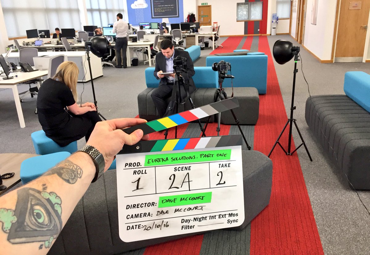 WandernMedia's tweet photo. First day of filming with @EurekaSolutions done! First use of the new clapper board too! https://t.co/94fKisO4rc