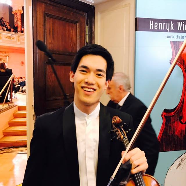 violinchannel's tweet photo. A relieved VC Young Artist Richard Lin after Stage 4 Final performance - just over 1 hour to prepare for his Beethoven Concerto #VCBackStage https://t.co/pMJ4gheFl5