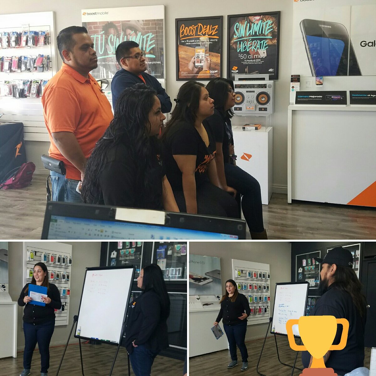yolleen_g's tweet photo. $ales Training W/Amigo Cellular #EmpowerUrSalesStaff ๐ช#Upsell = more๐ถ๐ฐ ๐ธ #protectionGoals๐ #Retention with ATU๐ณ#medasquad @meda_jessica https://t.co/FxXzBTT4ie