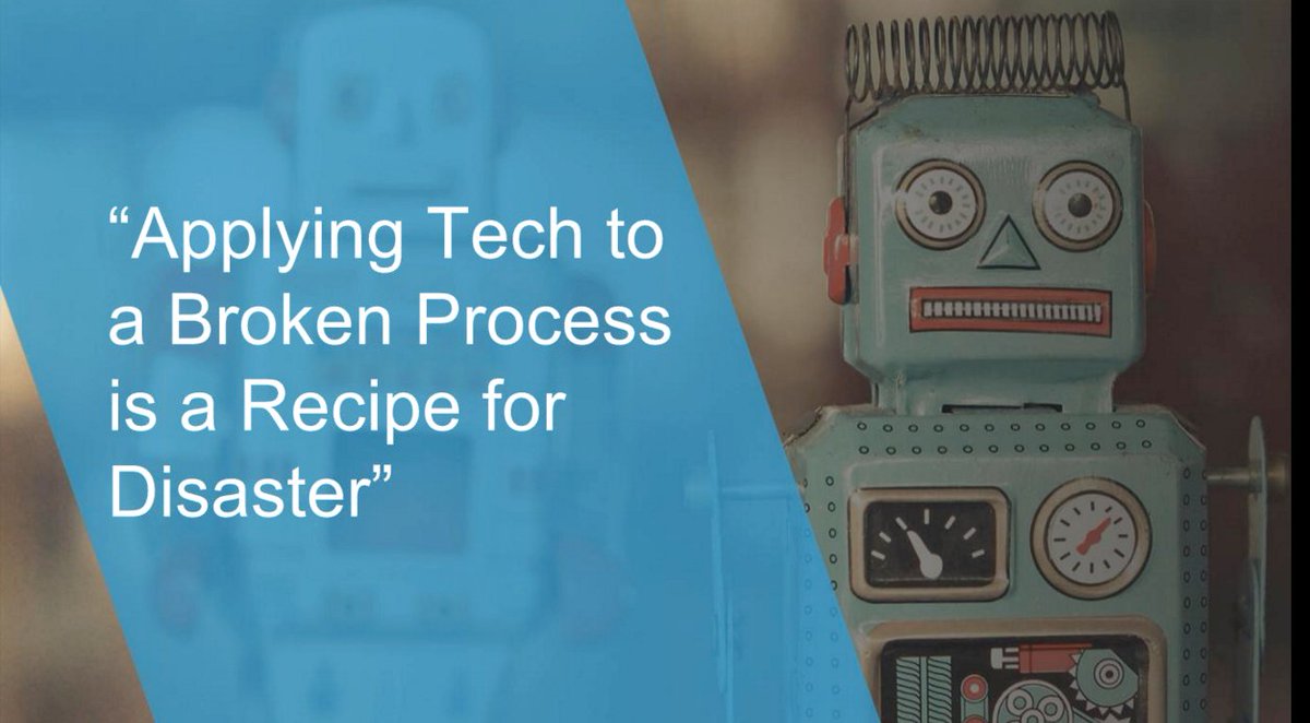 Deltek4Agencies's tweet image. “Applying technology to a broken process is a recipe for disaster” #CreativeOps #SummitRecap