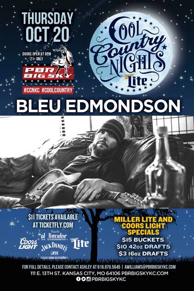 djlazerkc's tweet photo. @BleuEdmondson will be @PBRBigSkyKC tonight! #CCNKC https://t.co/YjZXzigCgA
