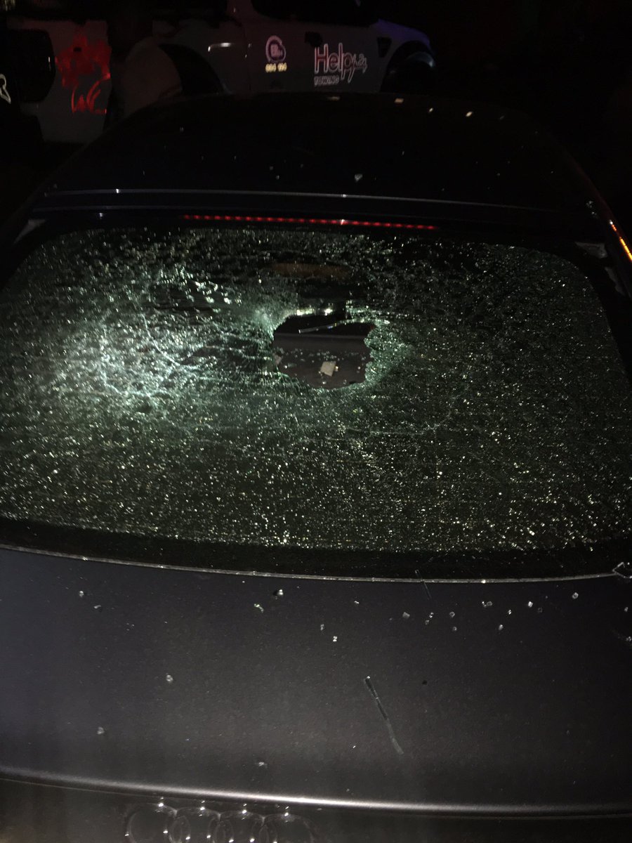 Help24Group's tweet photo. Biker down on South Ave outside Adelaar high school. Serious damage to Audi and not much left of bike. 1 pt-moderate injuries. https://t.co/QeFkx6vLyh