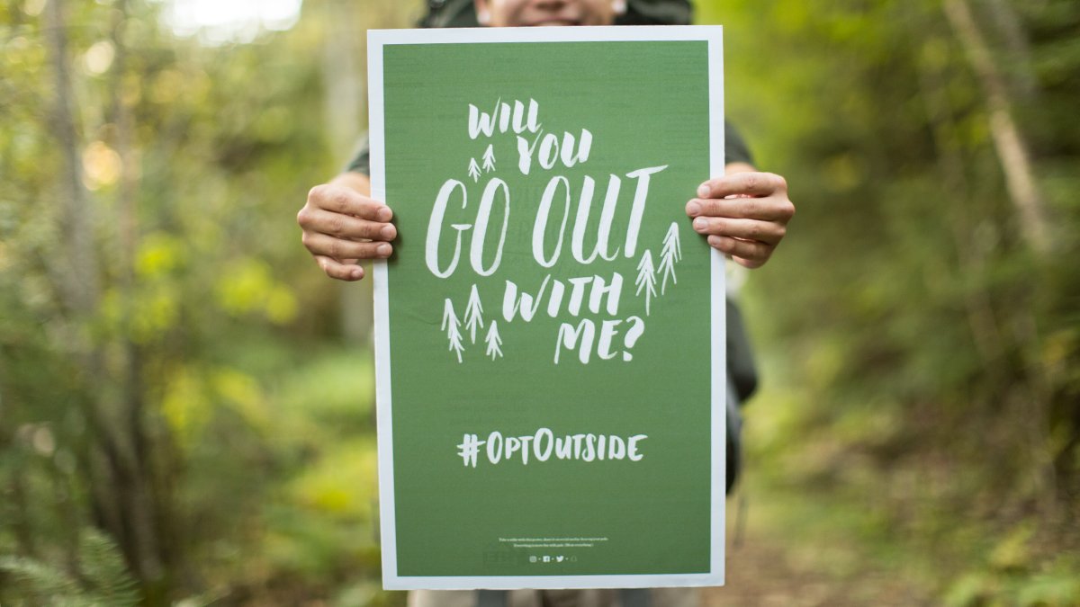 REI's tweet photo. @stephaniewcook Thanks for choosing to #OptOutside with us on Black Friday. Here’s to a fun day out there! https://t.co/RZuC1nt5sj