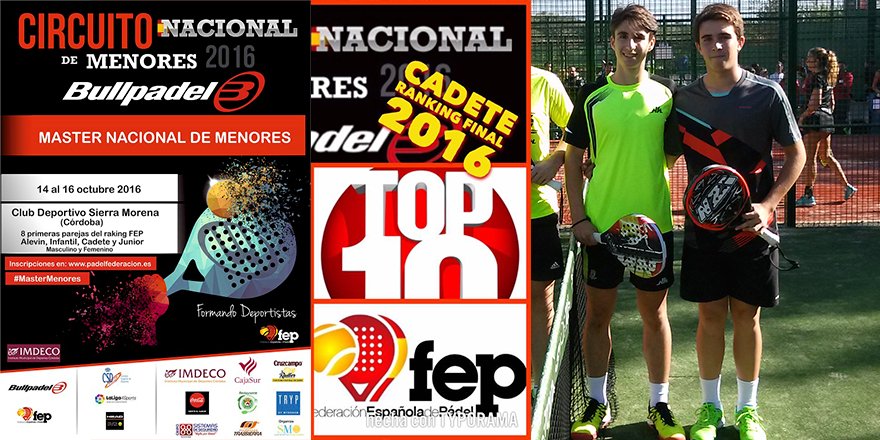 InstitutoRETO's tweet photo. Enhorabuena David Martinez! Otro #RETO conseguido! Finaliza la temporada en el #Máster Nacional #Padel Menores y en el #TOP 10 de su categ. https://t.co/RwxYAGQH30