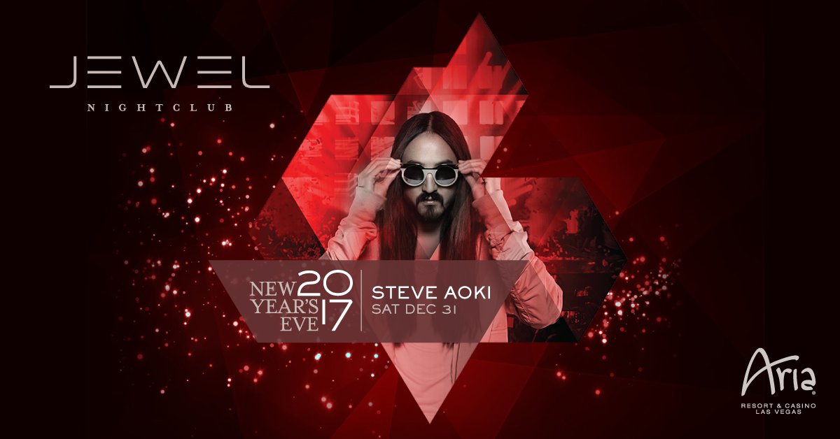 You better plan early and come celebrate New Year's Eve with me at @jewellasvegas! Tickets: steveaoki.is/Jewel https://t.co/jlXlYiXyfX