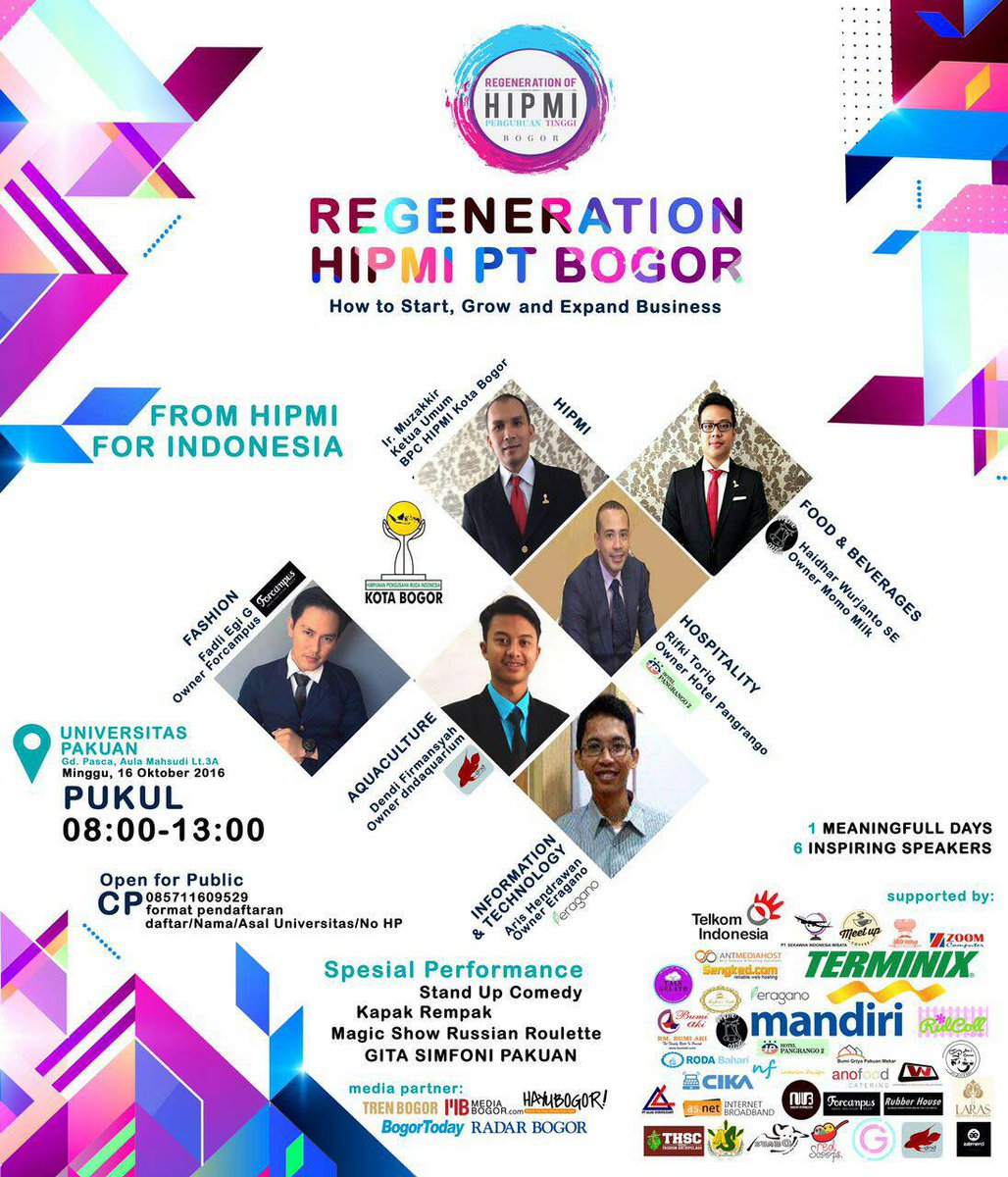 HIPMIPT_BOGOR's tweet photo. 📰 Pelantikan HIPMI Perguruan Tinggi Se-Kota Bogor @Bahlil_Lhd @BPPHIPMI @jodijanitra @haidharwurjanto @SandiPratamaCTO https://t.co/lMSgAytBLK