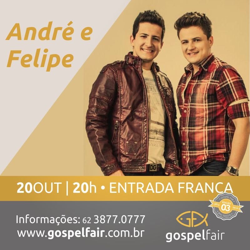 gospelfair's tweet photo. É HOOOOOOOOOJE! 
Um pouco de sertanejo universitário com a dupla @andre_e_feli... https://t.co/FSQUwNjOJG https://t.co/70bVt0uVZY