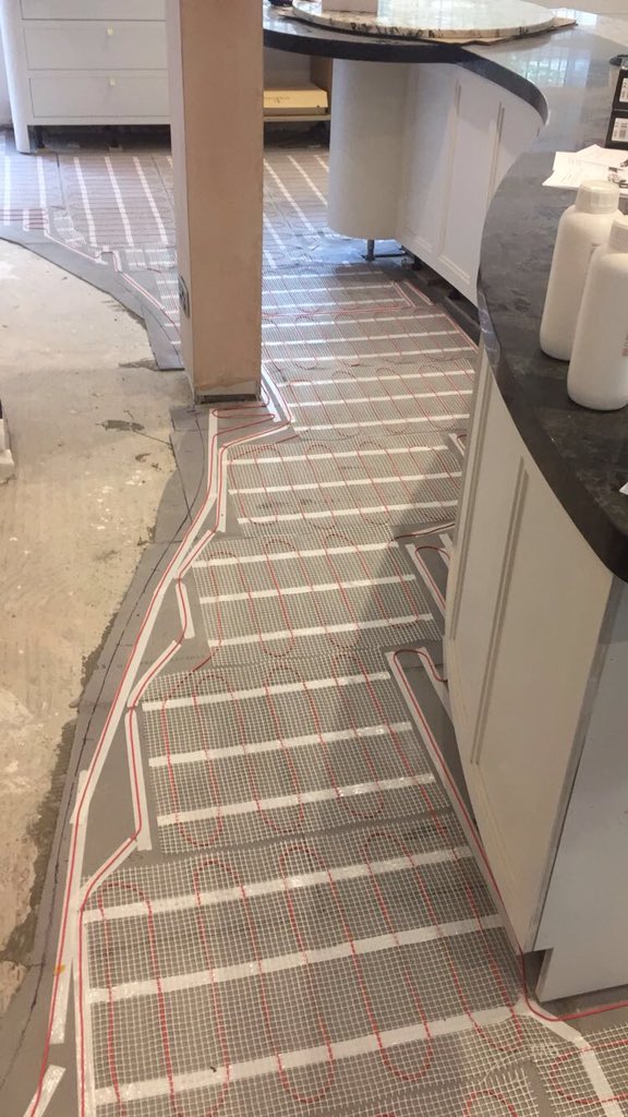 DTIBATH's tweet photo. Under floor heating down ready for the levelling #northallertontilesandbathrooms https://t.co/crIgk3saF9
