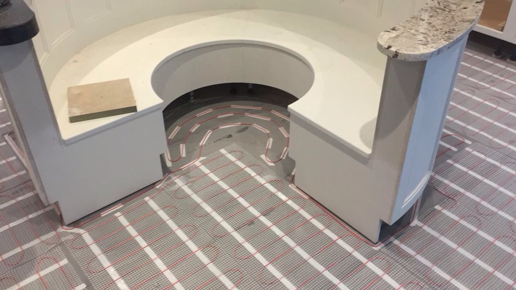 DTIBATH's tweet photo. Under floor heating down ready for the levelling #northallertontilesandbathrooms https://t.co/crIgk3saF9