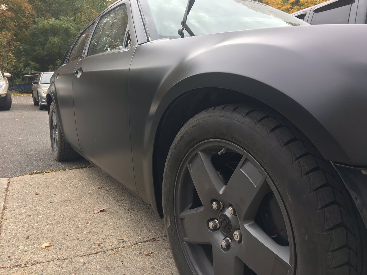 s1motorsports's tweet photo. Bill's Magnum now looking mean in black #Step1Motorsports #S1M #Dodge #MagnumRT #Hemi #Mopar #Edelbrock #Eforce #Kooks #Magnaflow https://t.co/hpIwru7igk